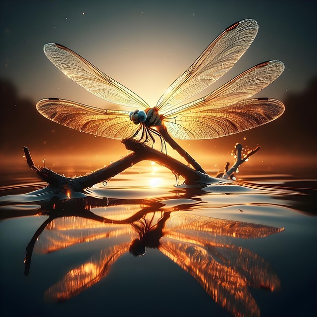 Download free HD stock image of Ai Generated Dragonfly Free ai generated dragonfly insect illustration