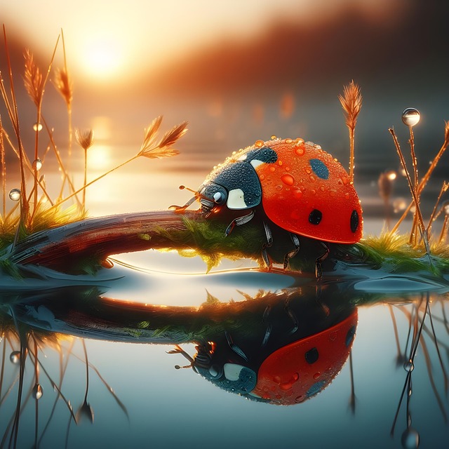 Free ai generated ladybug insect illustration