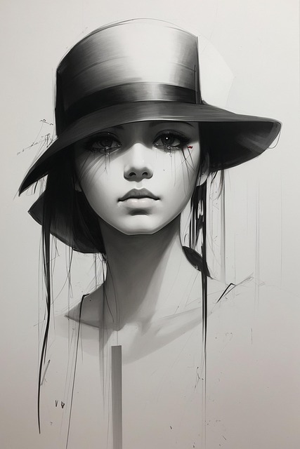 Free ai generated woman paint strokes illustration