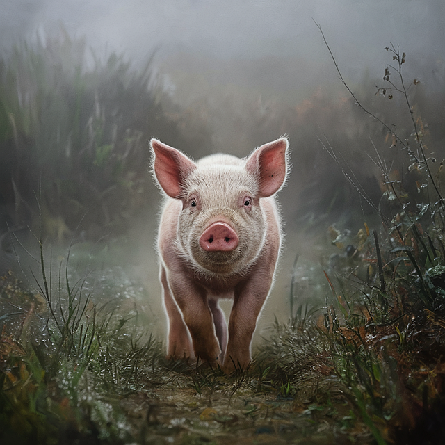 Free ai generated piglet pig illustration