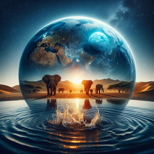 Free ai generated elephants wandering illustration