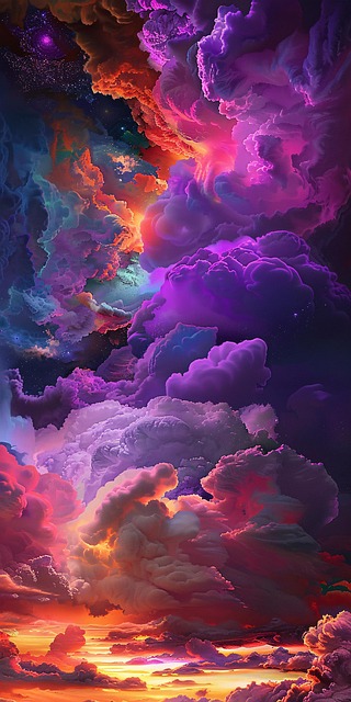 Free ai generated surreal clouds illustration