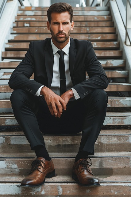 Free ai generated business attire stairs illustration