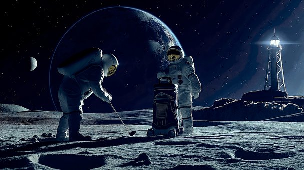 Free Golf Moon illustration and picture