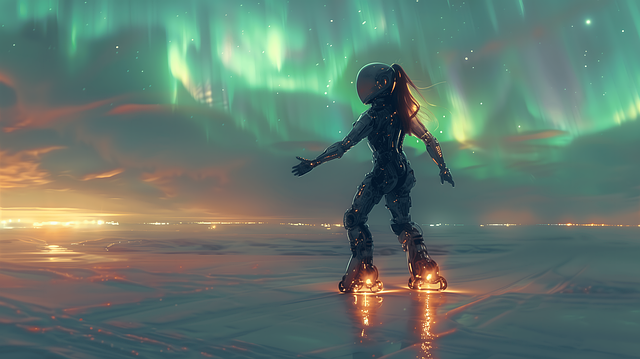Download free HD stock image of Ai Generated Woman Free ai generated woman skating illustration