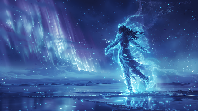 Free ai generated woman skating illustration