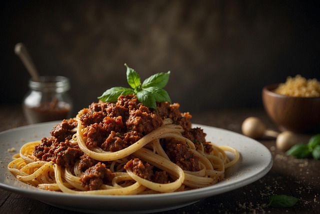 Free ai generated pasta bolognese illustration