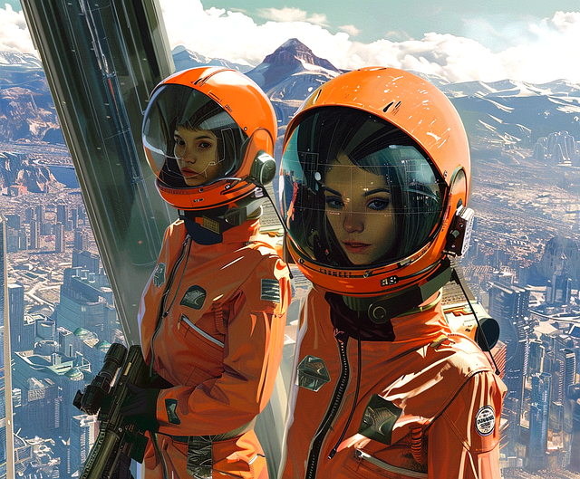 Free sci fi futuristic women illustration