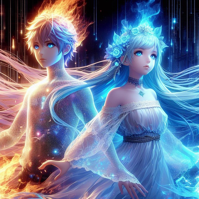 Free ai generated majestic couple illustration