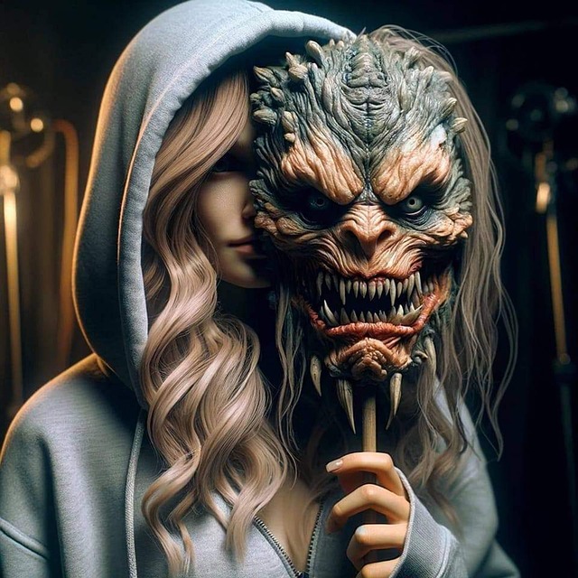 Free mask woman face illustration