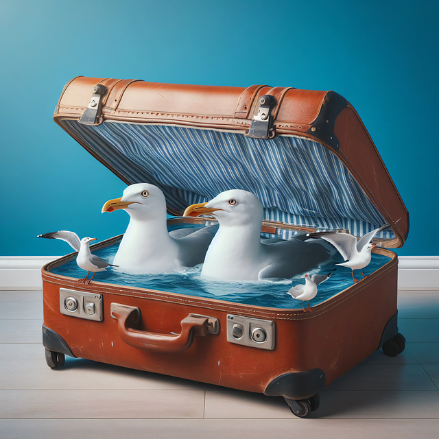 Free ai generated nature suitcase illustration