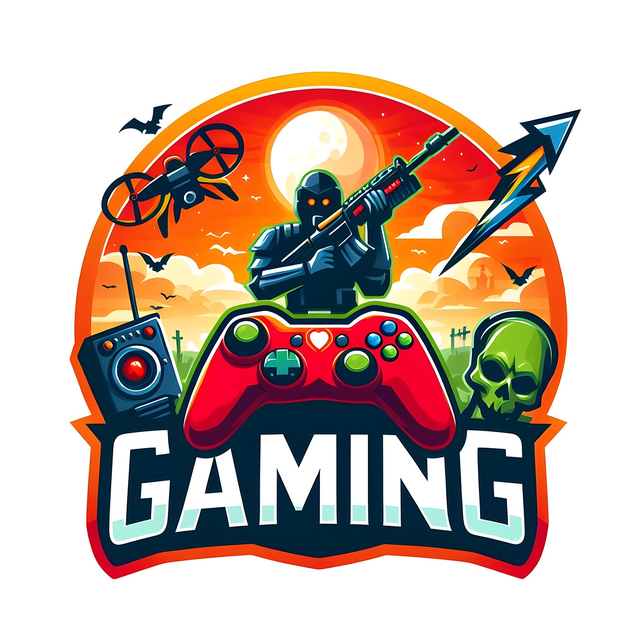 Download Logo, Gaming, Technology. Royalty-Free Stock Illustration ...