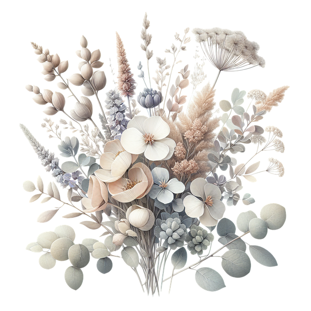 Free plants cotton eucalyptus illustration
