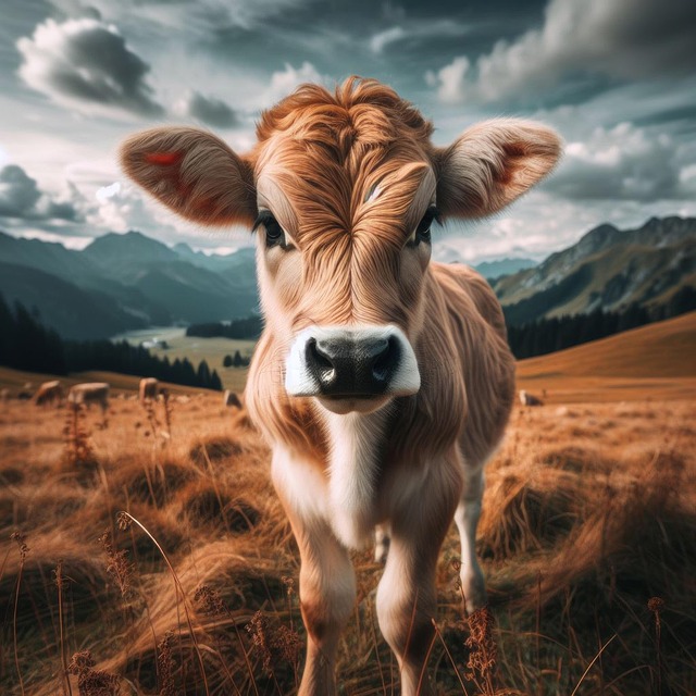 Free ai generated cow cattle illustration