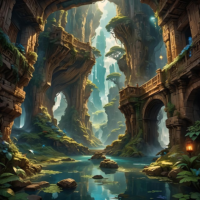 Free passage port building illustration