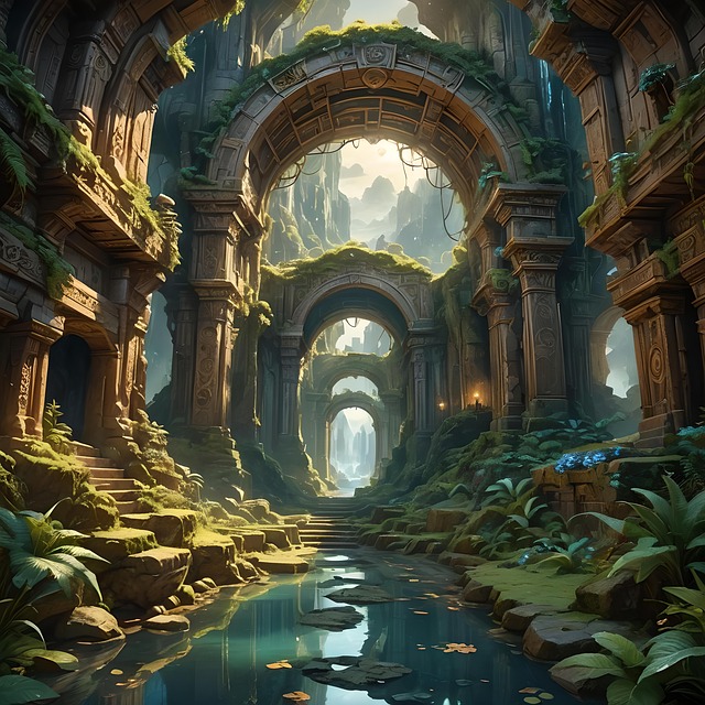 Free passage port building illustration