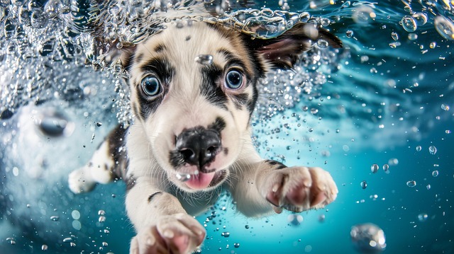 Free ai generated dalmatian pool illustration