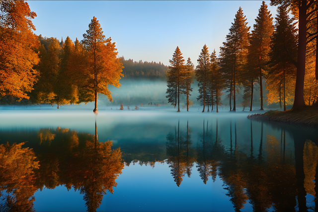 Reflexivo, Agua, Naturaleza, Otoño