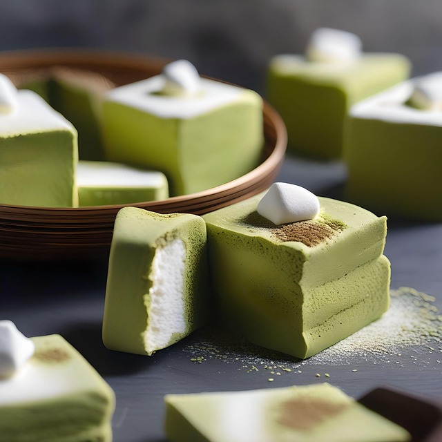 Free matcha marshmallow matcha matcha tea illustration