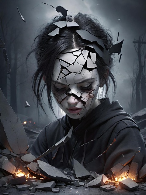 Free ai generated broken sad illustration