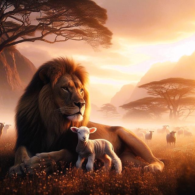 Free ai generated nature lion illustration