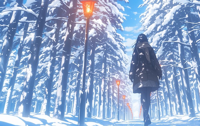 Free a woman art anime illustration
