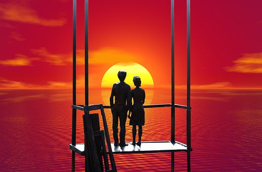 Sonne, Sonnenuntergang, Landschaft, Meer