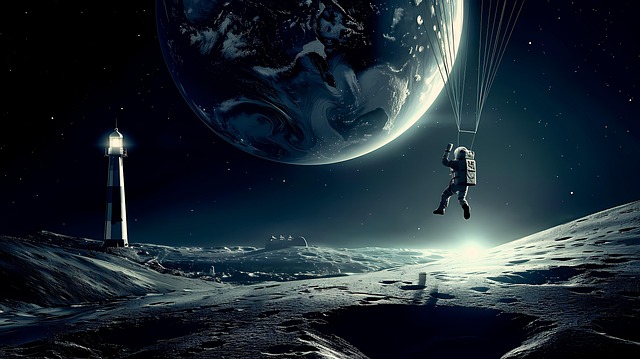 Free ai generated moon earth illustration