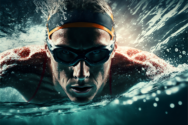 Free ai generated swimmer swim illustration