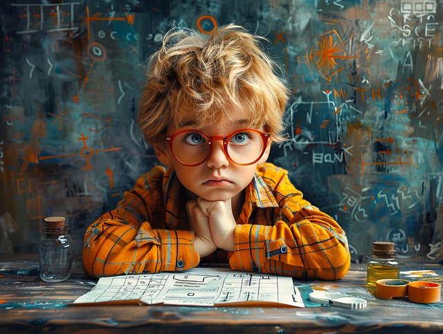 Free ai generated boy glasses illustration
