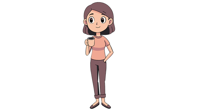 Free woman coffee tea illustration