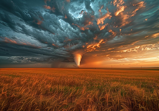 Free ai generated tornado field illustration