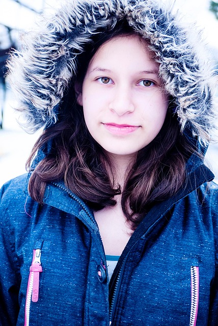 Winter, Schnee, Kalt, Porträt, Mädchen