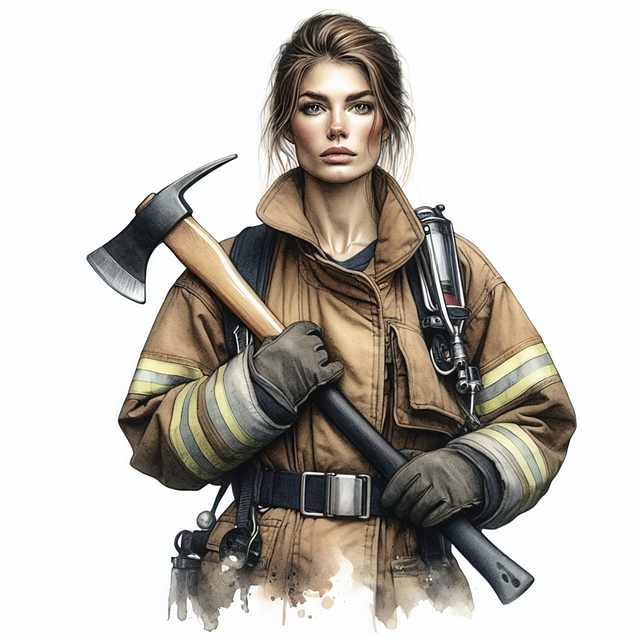 Free ai generated firefighter fireman illustration