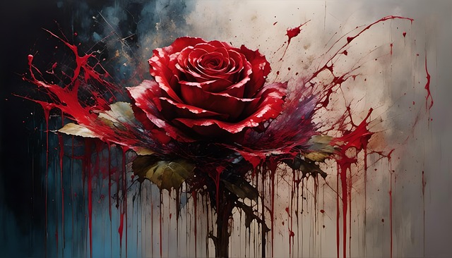 Free ai generated rose artwork illustration