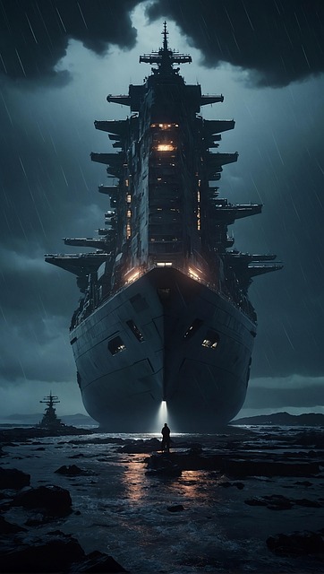 Free ai generated battleship space illustration