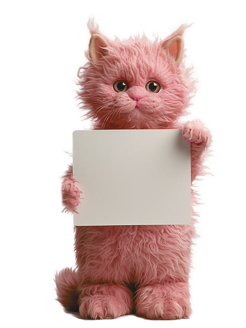 Free ai generated cat sign illustration
