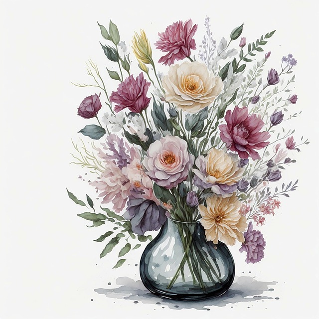 Free ai generated vase flowers illustration