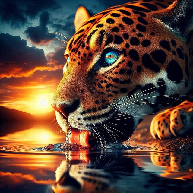 Free jaguar predator wildlife illustration