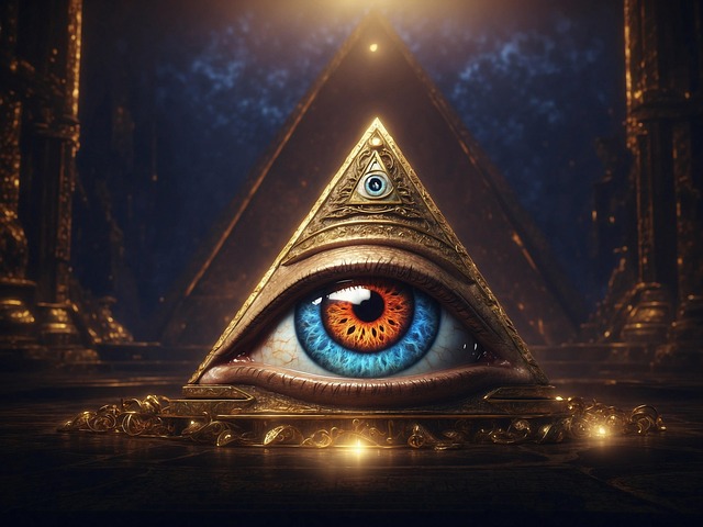 Free ai generated pyramid eye illustration
