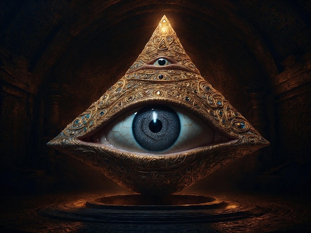 Free ai generated alien pyramid illustration