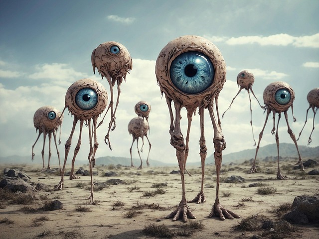 Free ai generated aliens surreal illustration