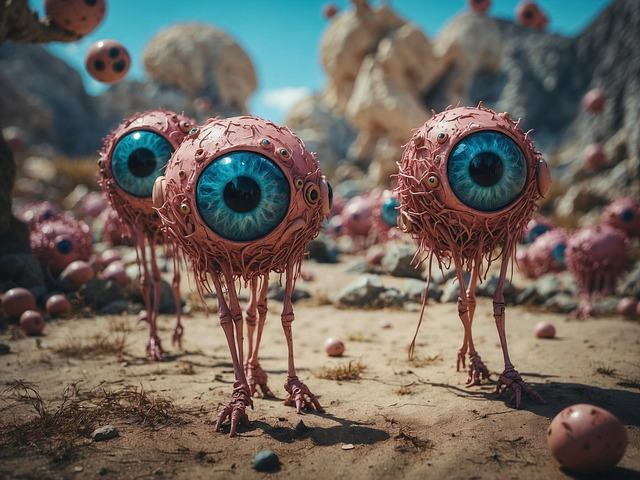 Free ai generated aliens surreal illustration