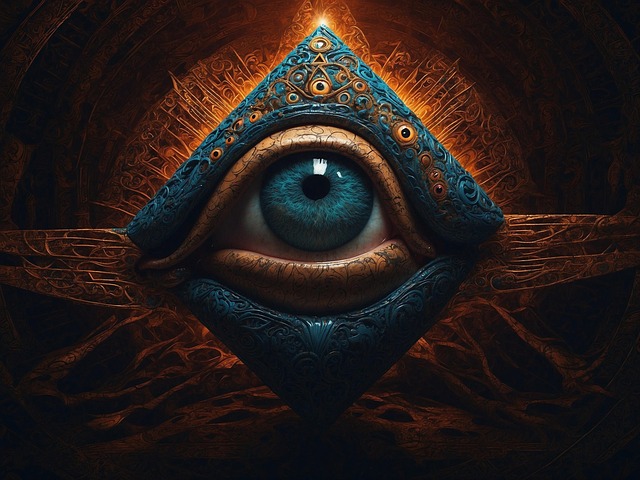 Free ai generated alien pyramid illustration