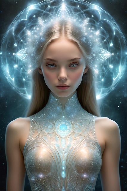 Mujer, Cara, Belleza, Retrato, Aureola