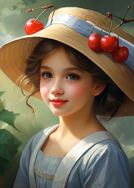 Free child portrait beauty illustration