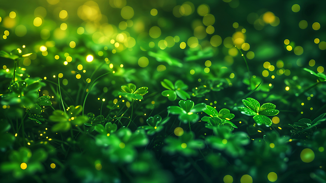 Free ai generated clover leaves illustration