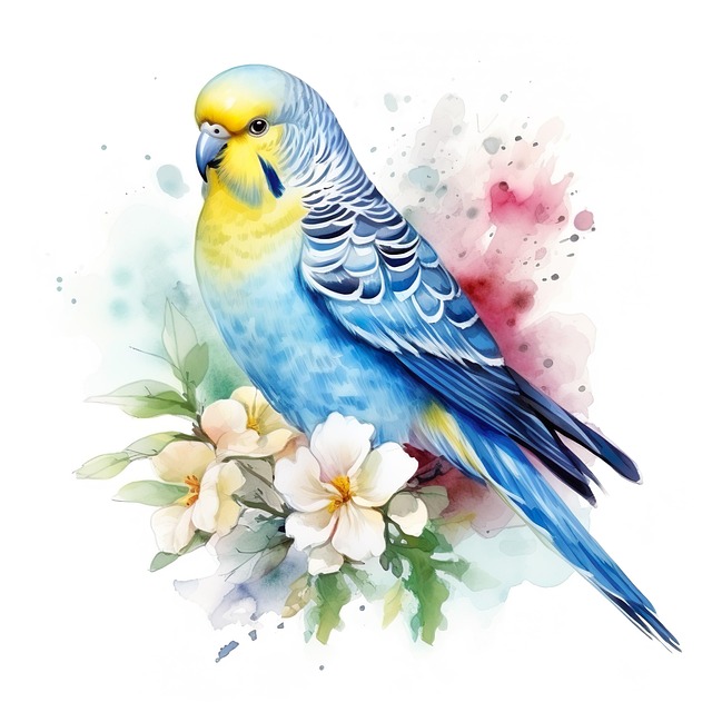 Free ai generated budgerigar bird illustration