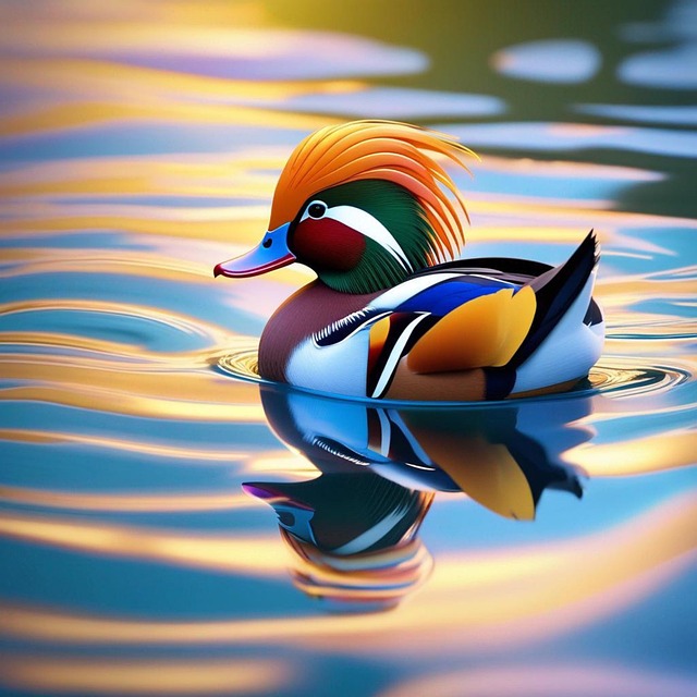 Download free HD stock image of Mandarin Ducks Duck Free mandarin ducks duck bird illustration