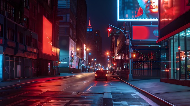 Free ai generated city nighttime illustration